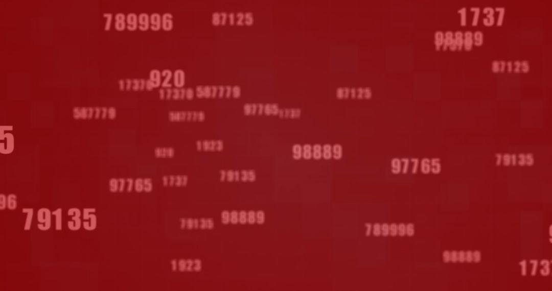 Futuristic Digital Interface with Floating Numbers