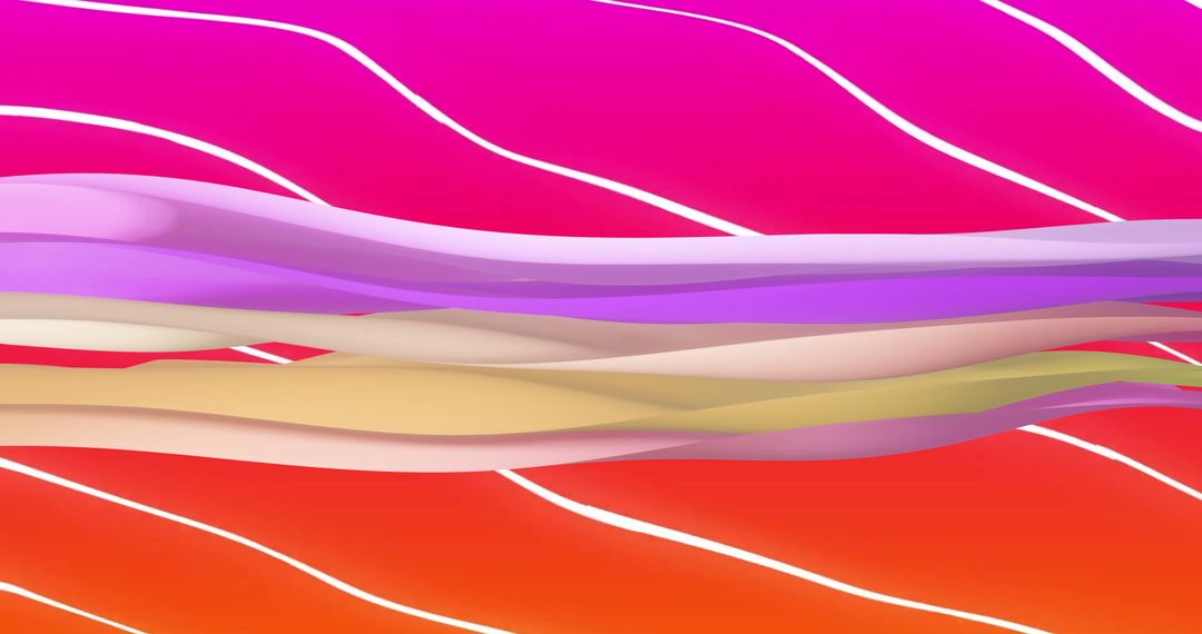 Vibrant Wave Patterns on Abstract Gradient Background