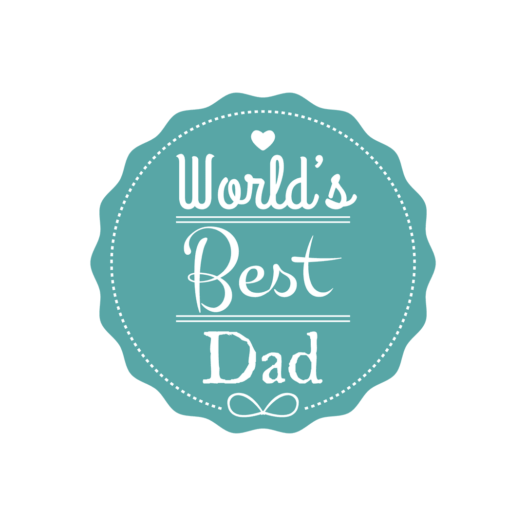 World's Best Dad Badge on Transparent Background for Celebrations
