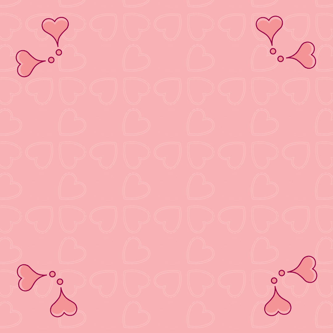 Pink Heart Card with Copy Space on Transparent Background