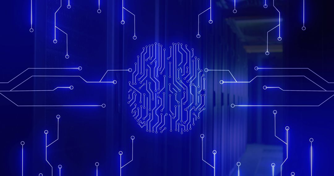 Futuristic Neural Network Overlap Technology Concept