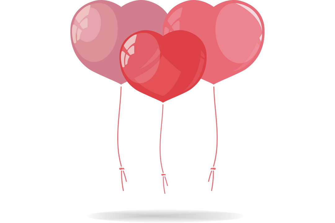 Red heart balloons on transparent background - Download Free Stock Images Pikwizard.com