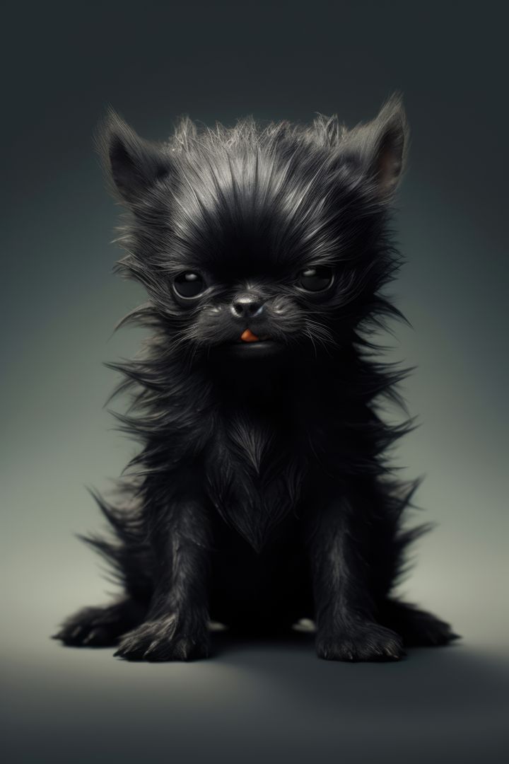 Small chihuahua angry black dog on black background created using generative ai technology - Free Images, Stock Photos and Pictures on Pikwizard.com