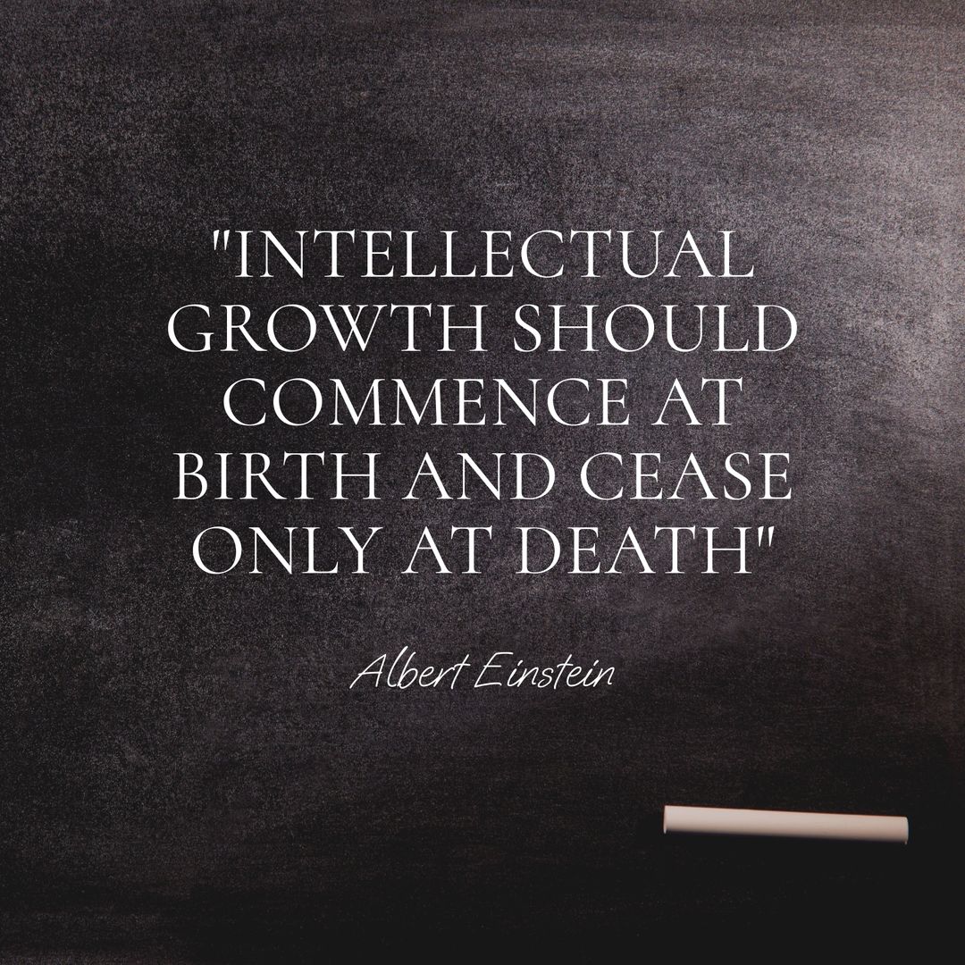 Inspirational Einstein Quote on Chalkboard-Style Background - Download Free Stock Templates Pikwizard.com