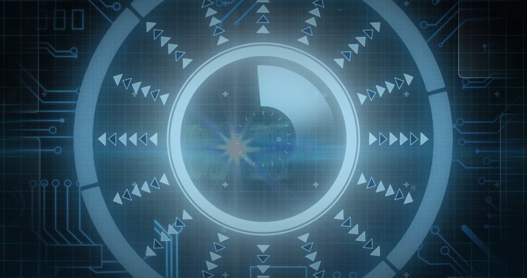 futuristic digital scope interface with data processing elements - Free Images, Stock Photos and Pictures on Pikwizard.com