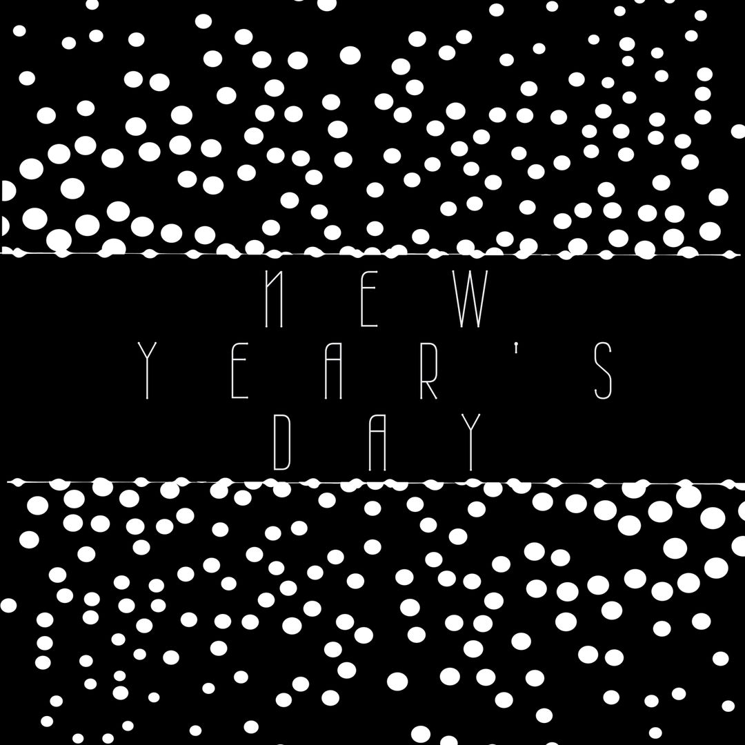 Elegant New Year's Day Background with White Dots on Black - Download Free Stock Templates Pikwizard.com