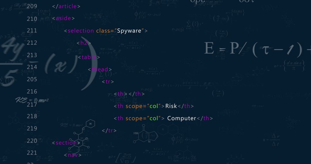 Digital Data Processing with Mathematical Formulas Concept