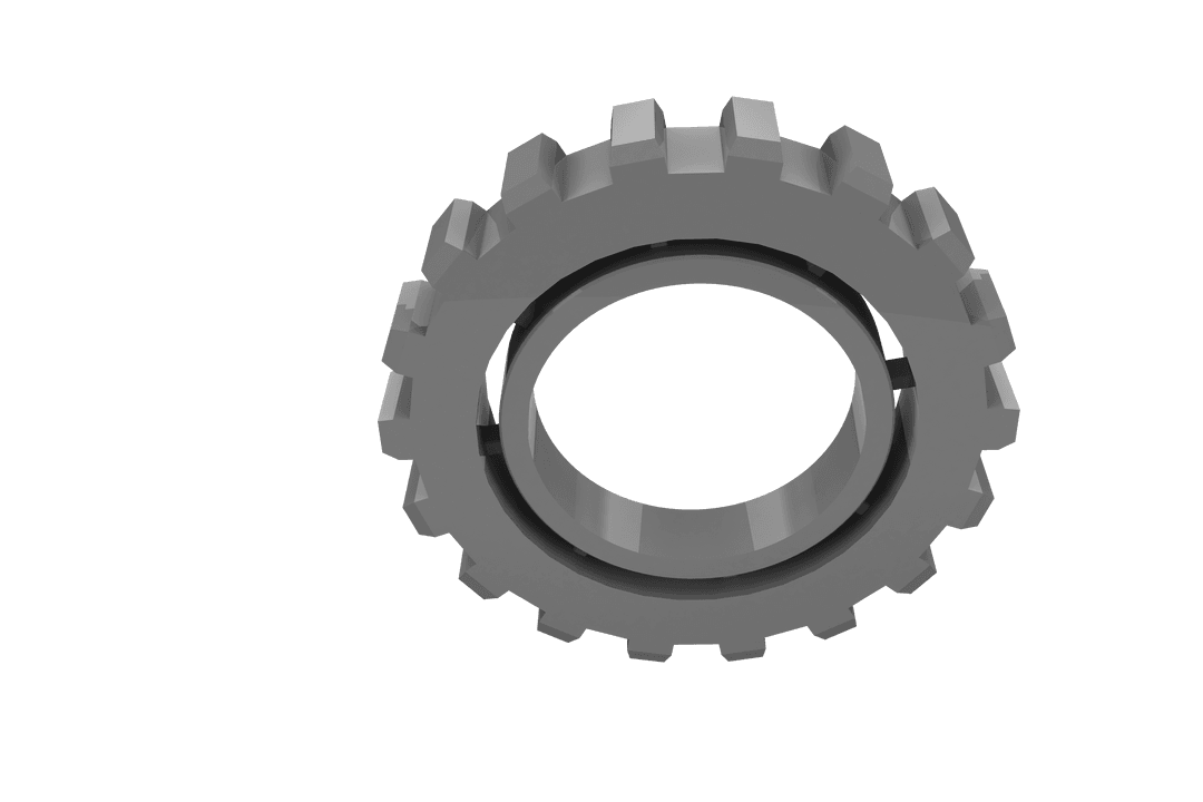 Grey Cog Wheel Isolated on Transparent Background