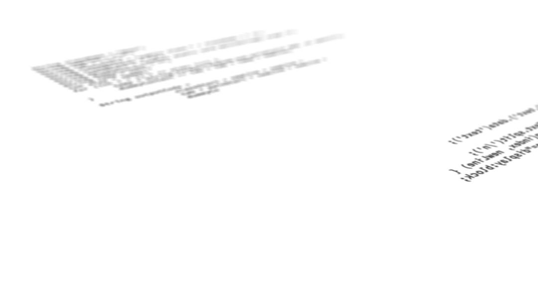 Computer Code on White Background with Perspective Bblur