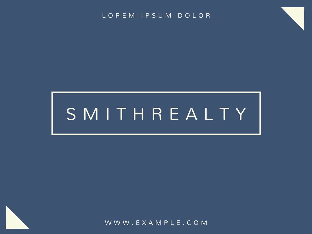 Minimalist Real Estate Branding Template with Blue Background