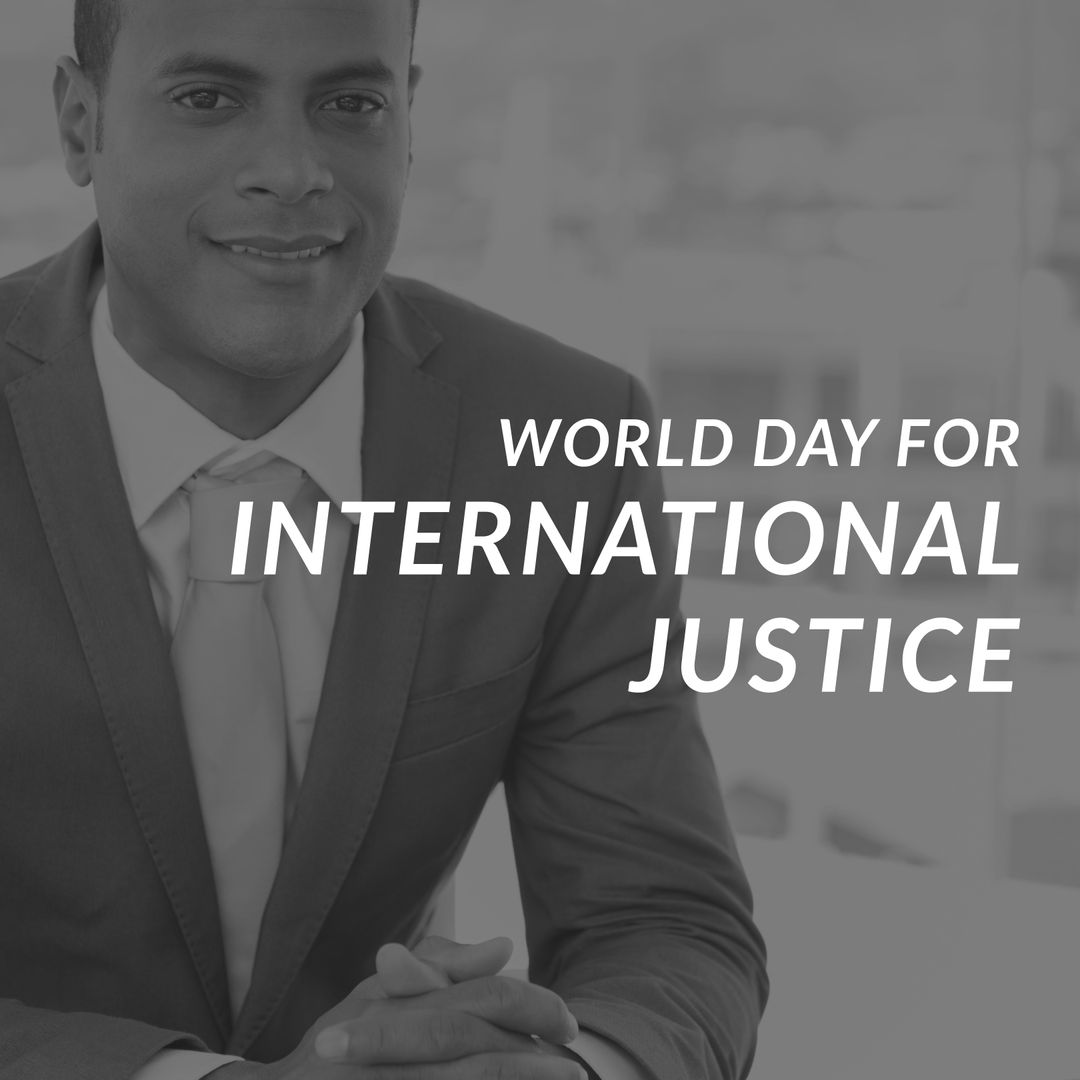 World Day for International Justice Celebration with Smiling Man