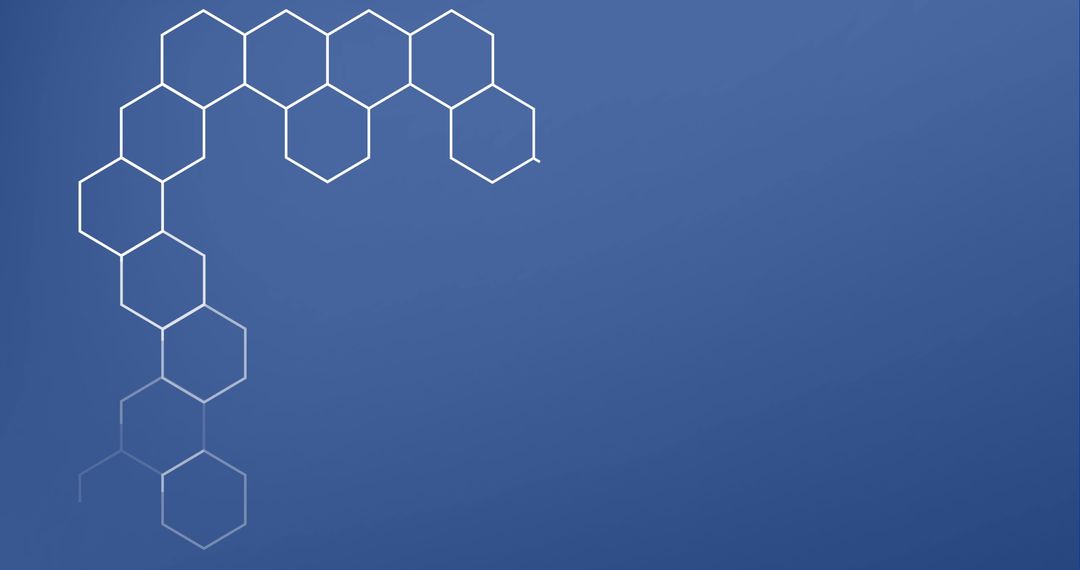 Abstract Hexagonal Pattern on Blue Background with Futuristic Design
