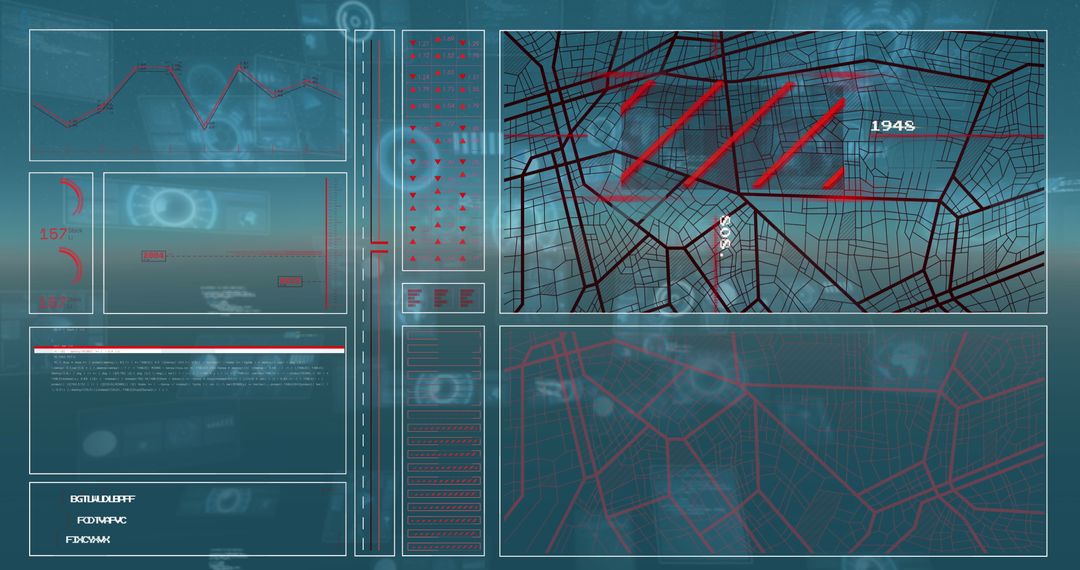 Futuristic Digital Data Interface for Global Business Solutions
