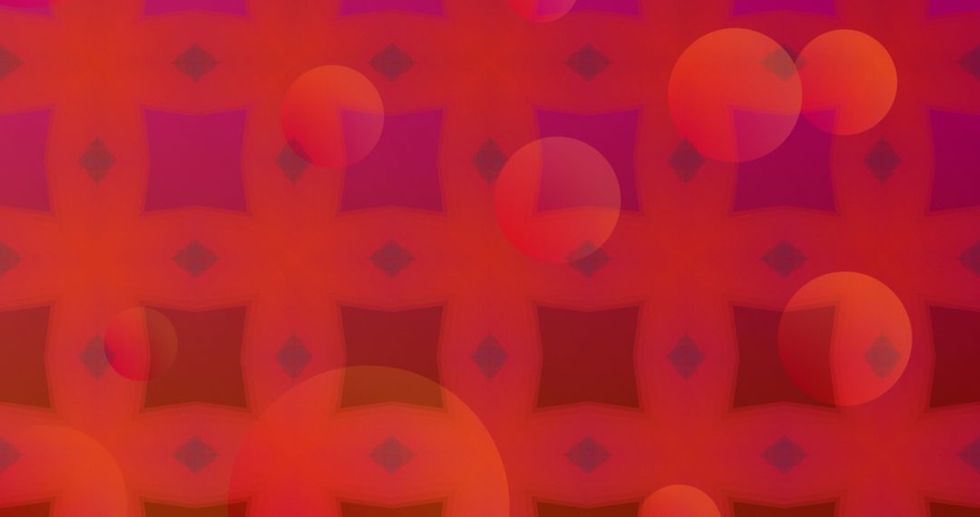 Abstract Digital Pattern with Vibrant Orange Circles