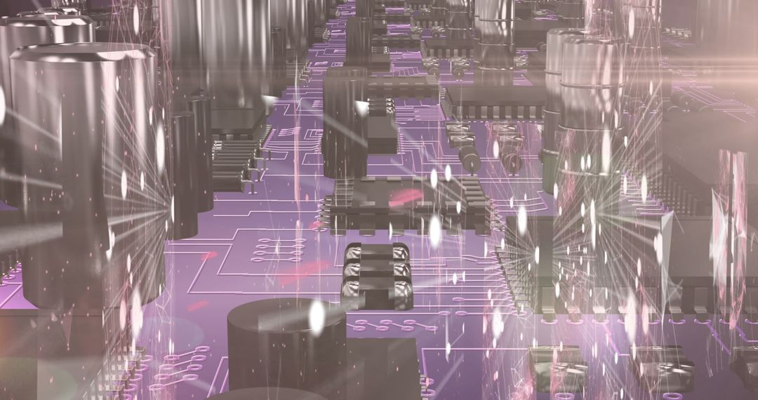 Glowing Circuit Board with Digital Interface