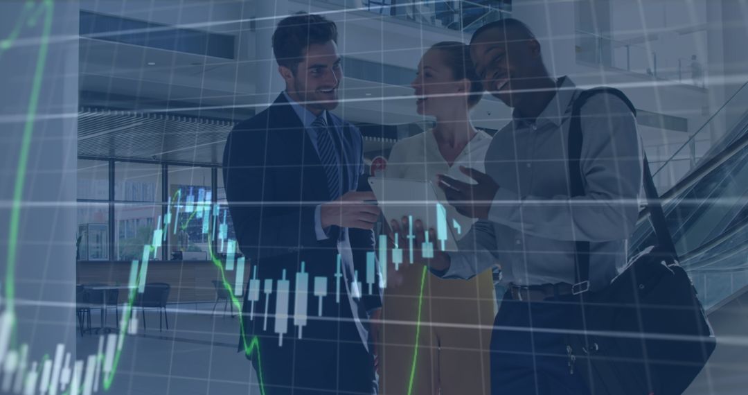 Diverse Business Team Discussing Financial Data