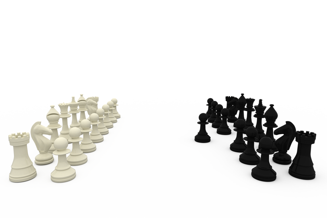 Transparent Black and White Chess Pieces Facing High Resolution Chess Set - Download Free Stock Images Pikwizard.com