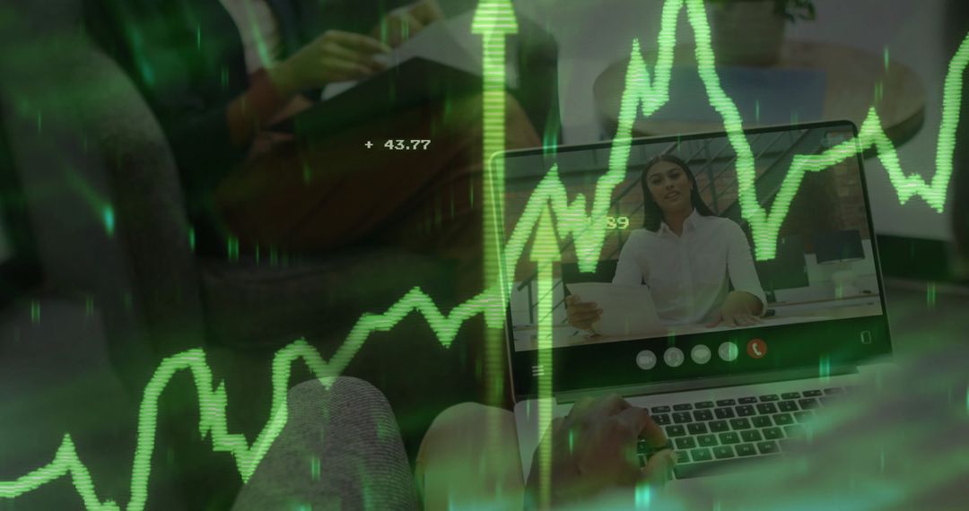 Remote Work Communication and Digital Finance Concept