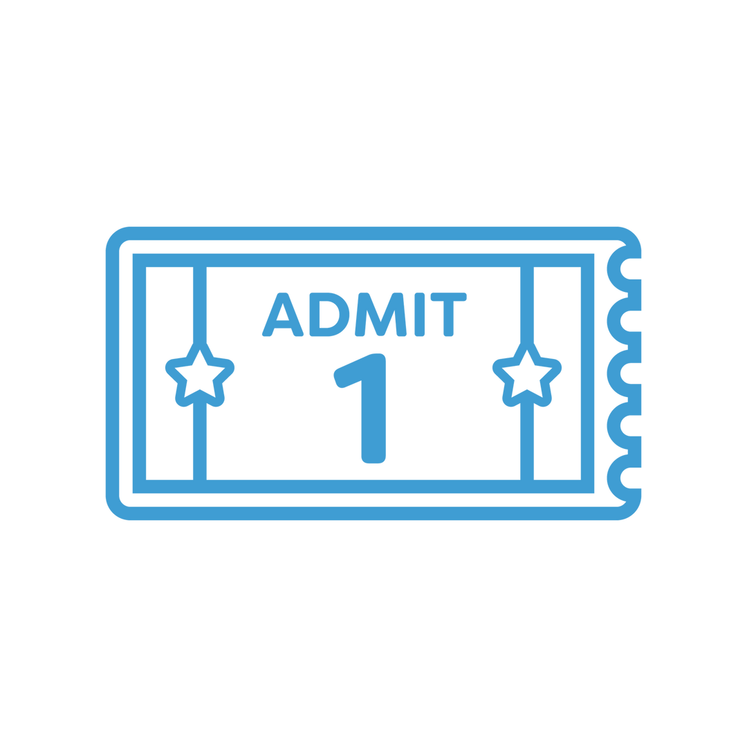 Blue Admit One Ticket Icon on Transparent Background - Download Free Stock Images Pikwizard.com