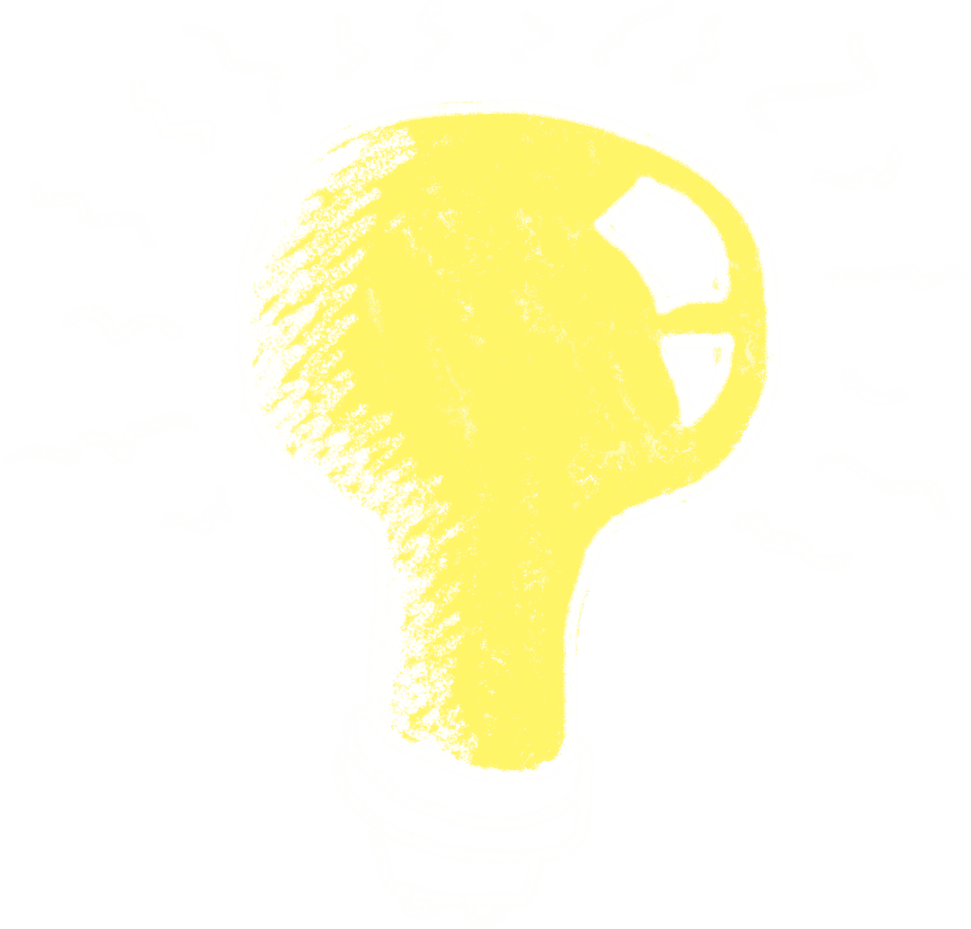 Transparent Hand-Drawn Light Bulb Chalk Sketch for Innovation