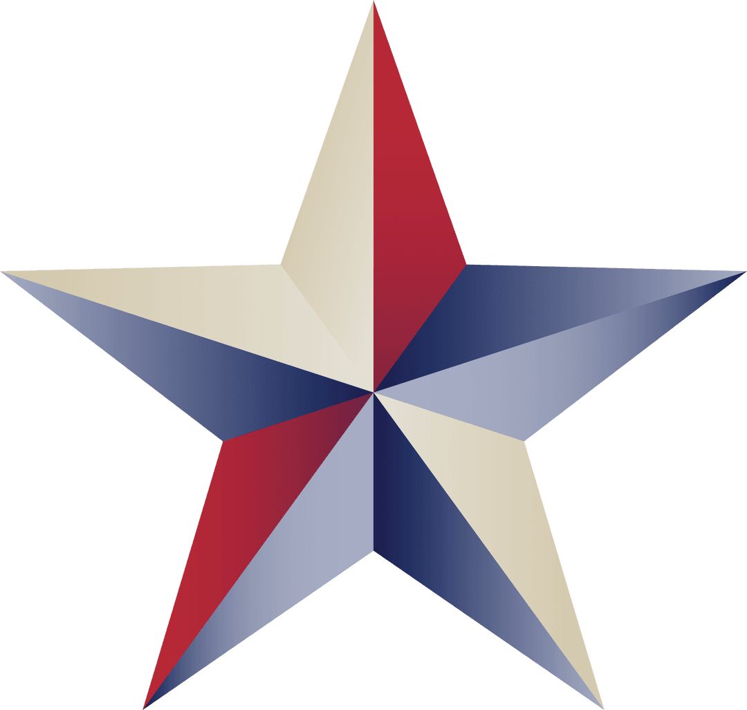 Colorful Origami Star on Transparent Background Vector Artwork