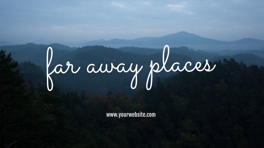 Misty Hills at Dawn Evoke Distant Land Serenity