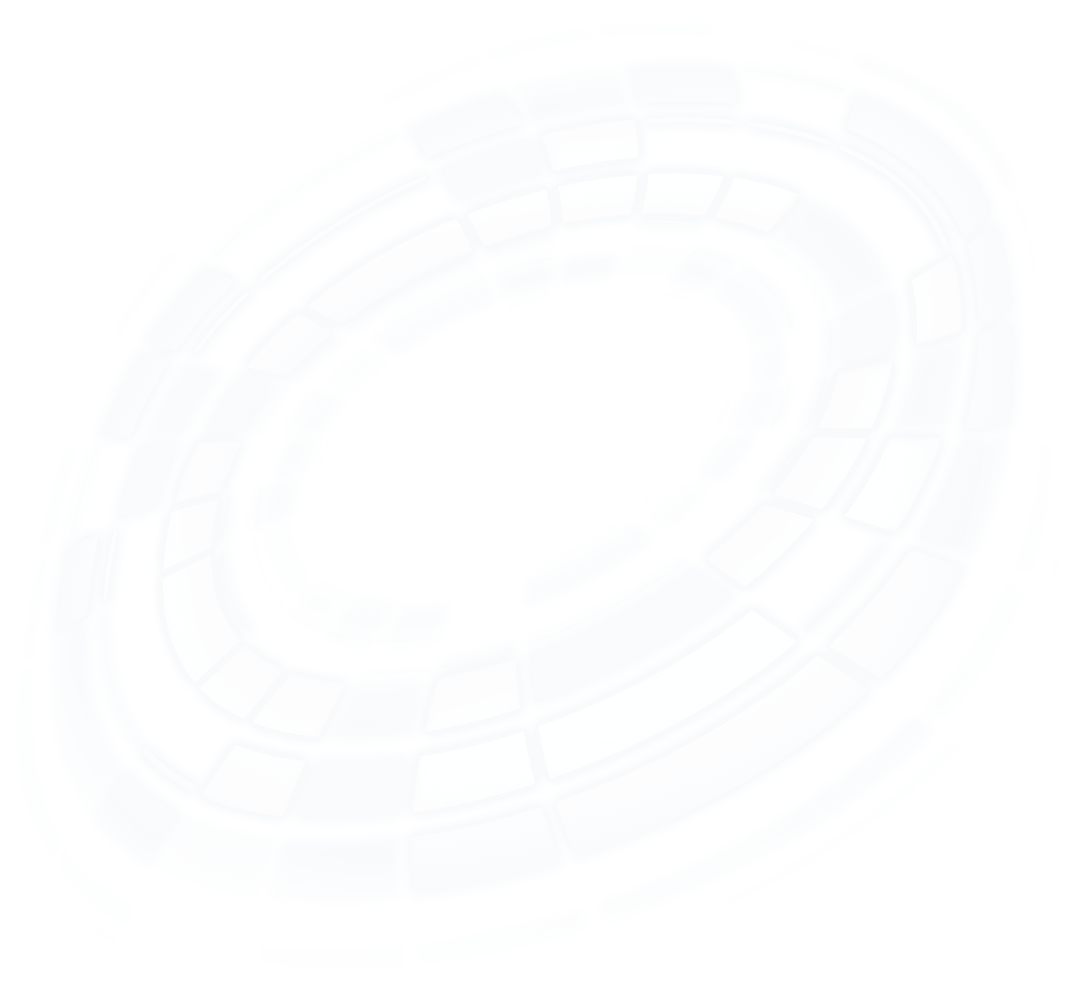 White Circular Digital Abstract on Transparent Background