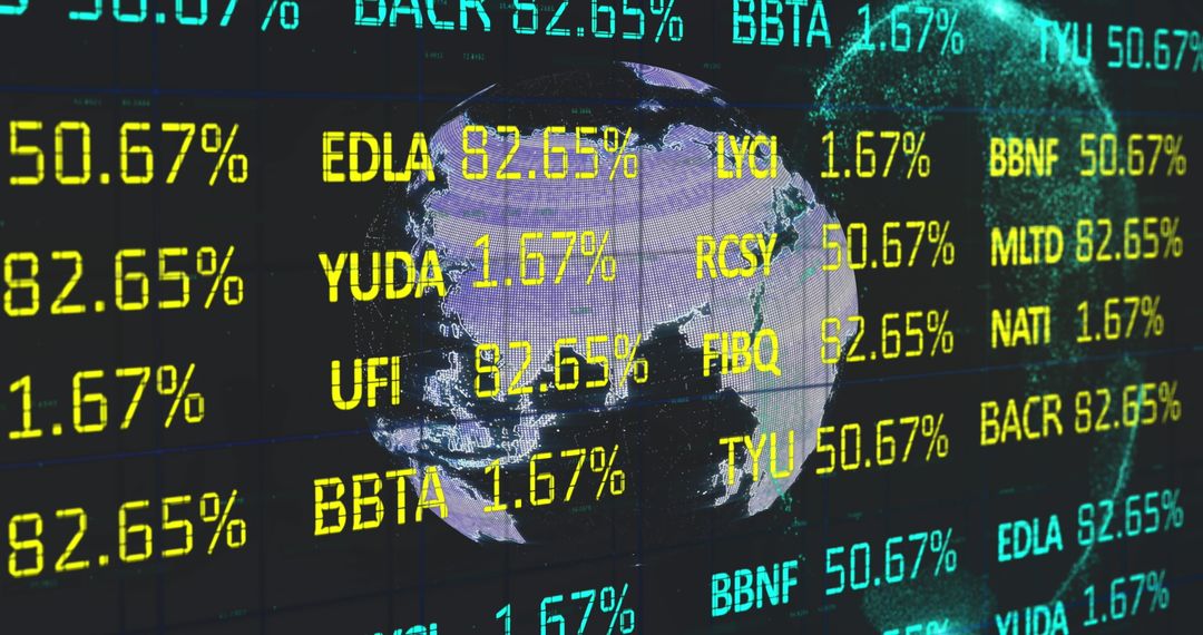 Digital Earth and Data Analytics on Black Screen