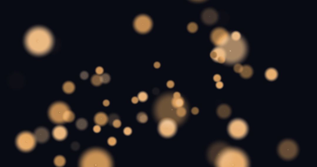 Orange Bokeh Lights on Black Background