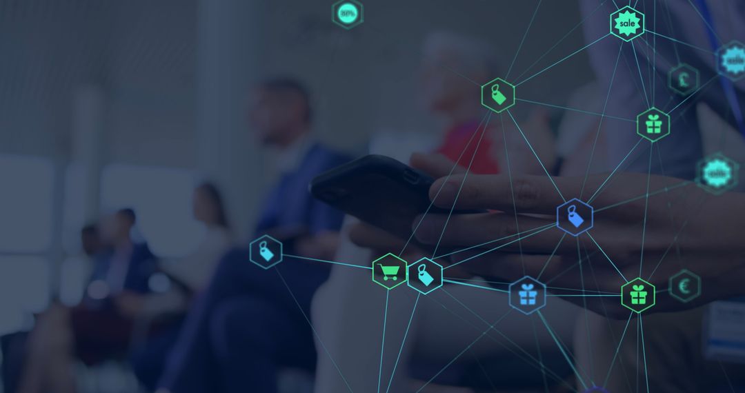 Global Networking Concept with Smartphone Connections