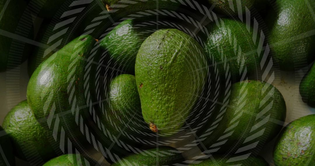 Fresh Raw Avocados Stacked in Organic Market Display
