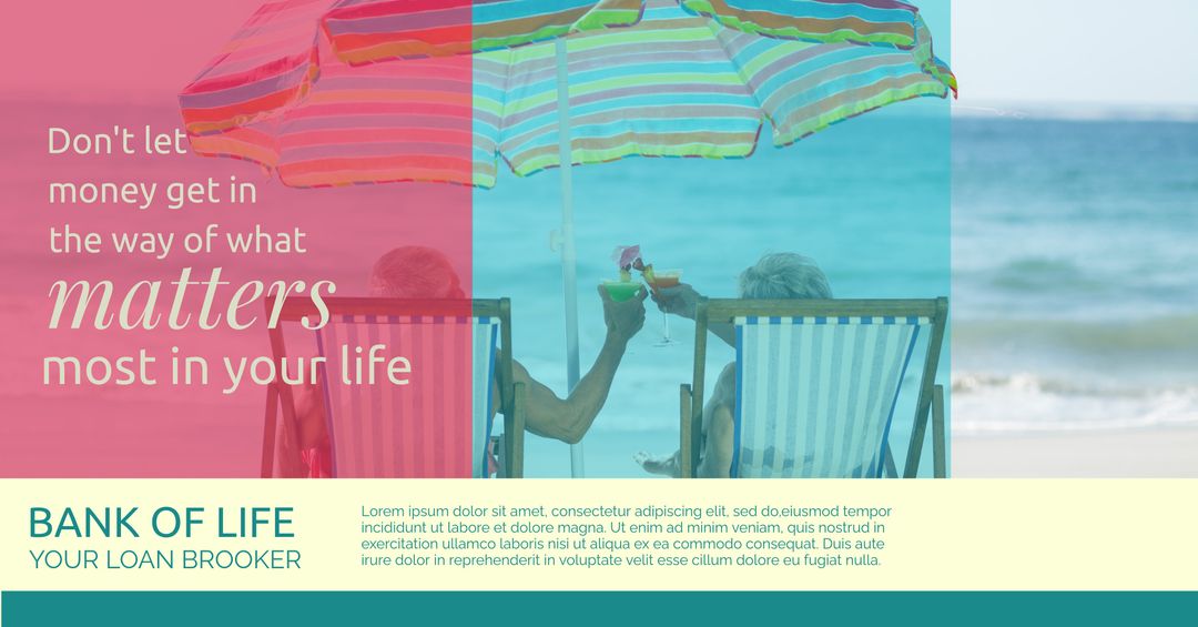 Relaxing Beachfront Scene Promoting Financial Freedom and Life Priorities