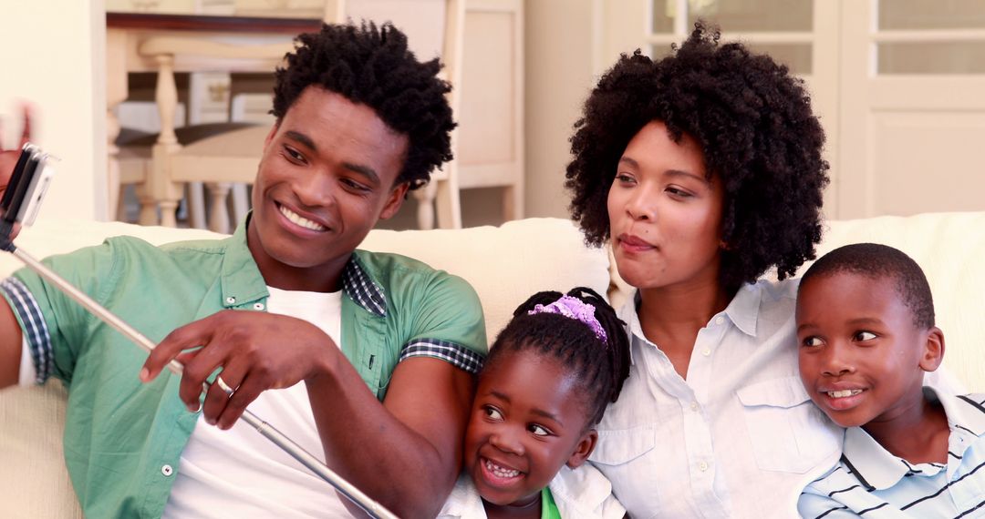 African American Family Taking Joyful Selfie Together - Free Images, Stock Photos and Pictures on Pikwizard.com