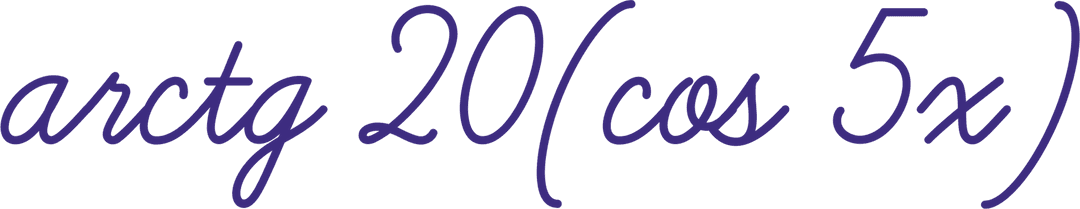 Transparent Illustration of Arctan Function with Cosine Multiplier