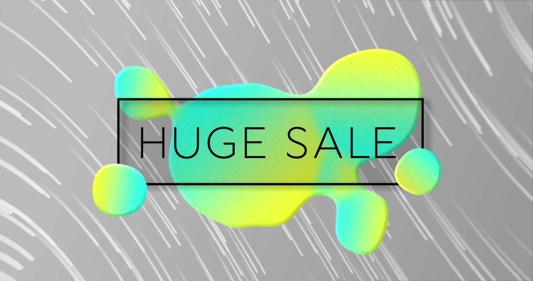 Abstract Huge Sale Banner with Vibrant Pattern
