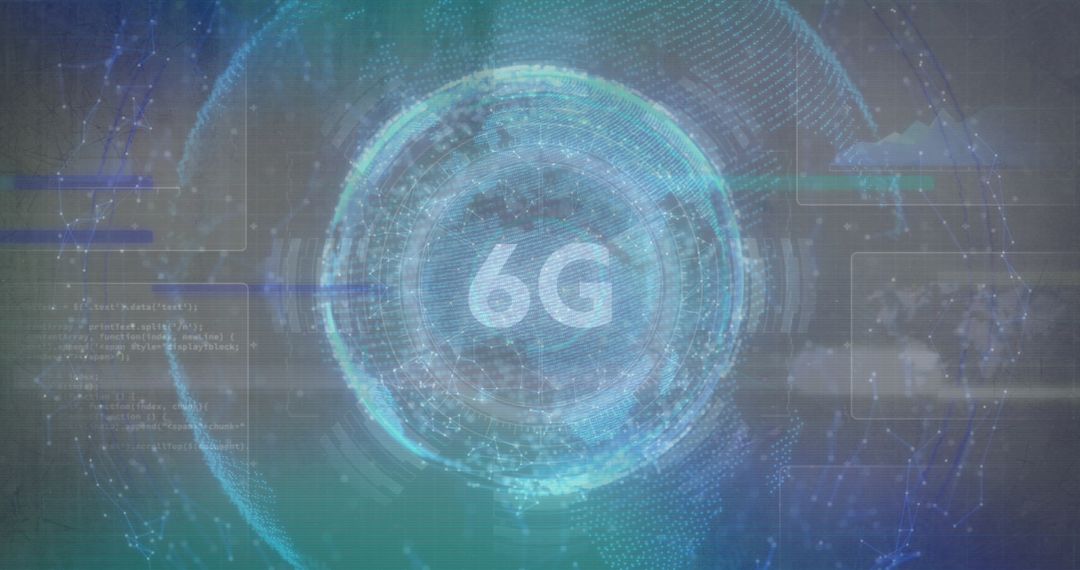 Innovative Technology Graphic Featuring 6G Network Concept
