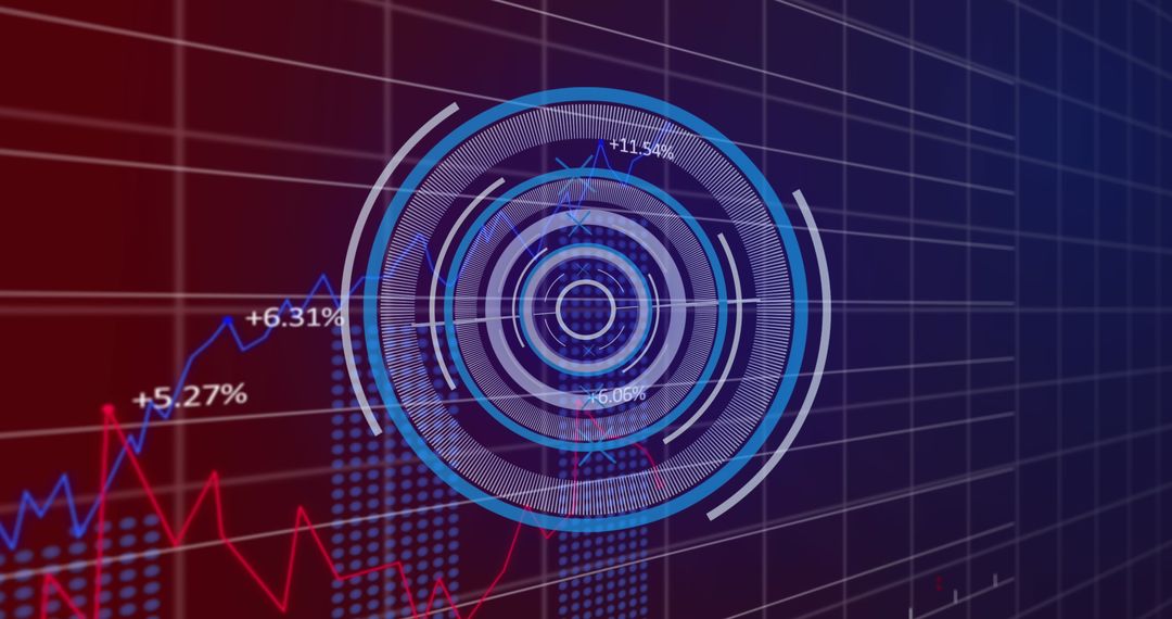 Futuristic Data Analytics with Neon Scanner Interface