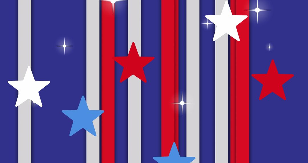 USA Flag-Inspired Pattern with Stars and Stripes Design