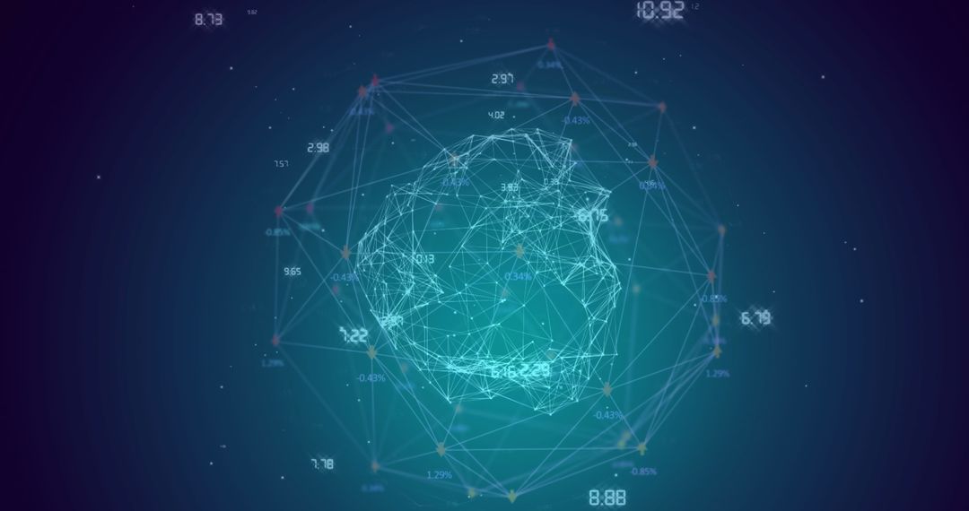 Global Network Connections on Blue Background