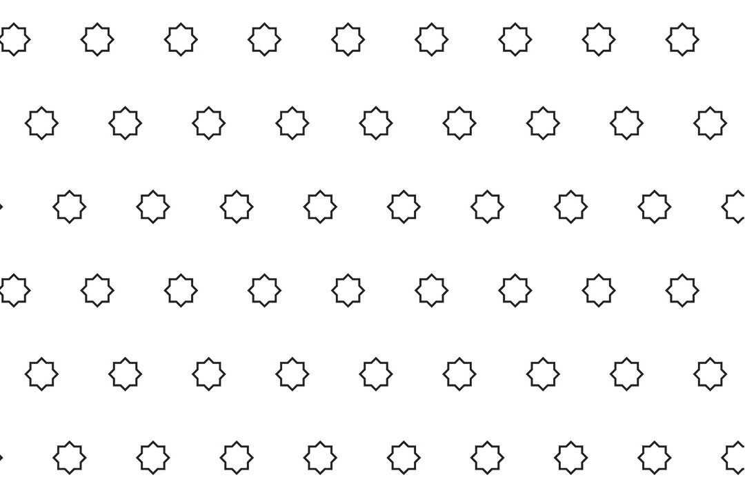 Black geometric shapes pattern on transparent background