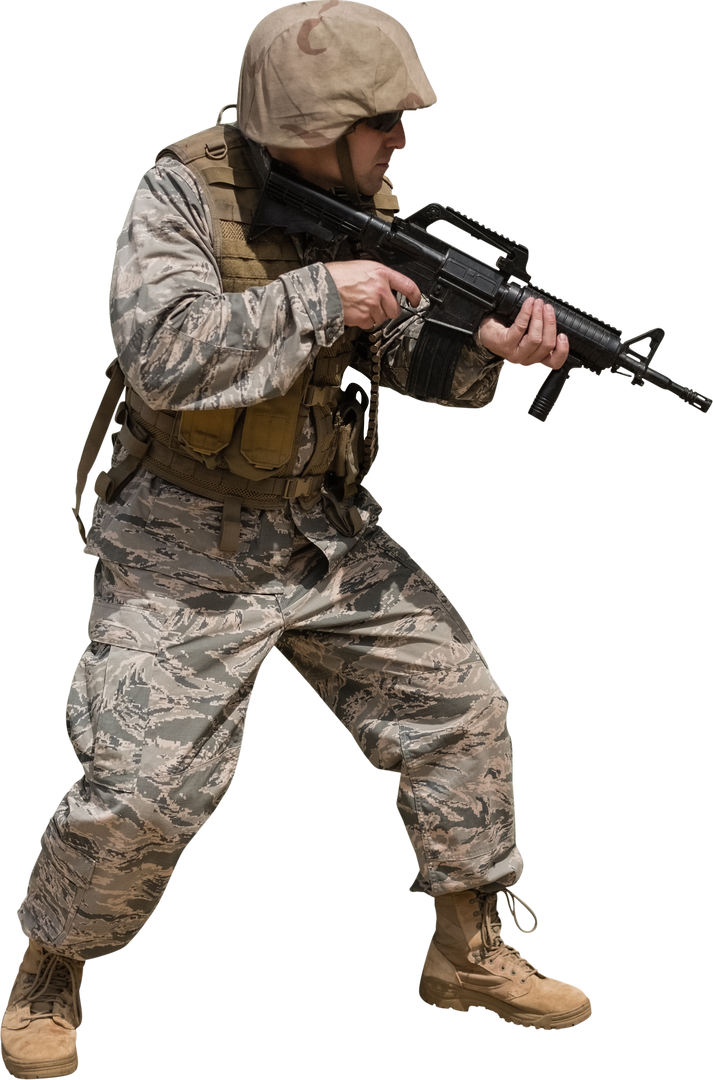 Transparent Soldier Wearing Helmet Holding Gun Isolated - Download Free Stock Images Pikwizard.com