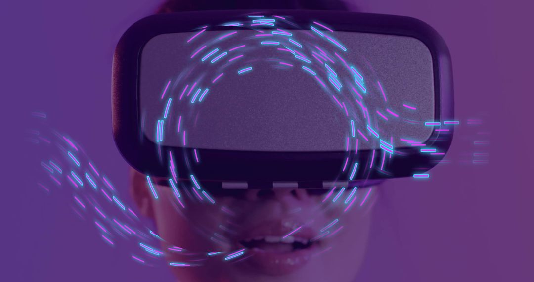 Futuristic Virtual Reality Experience with Digital Interface