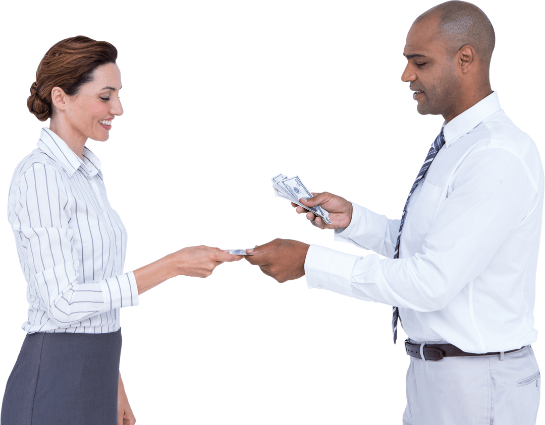 Transparent Exchange of Money Between Business Professionals