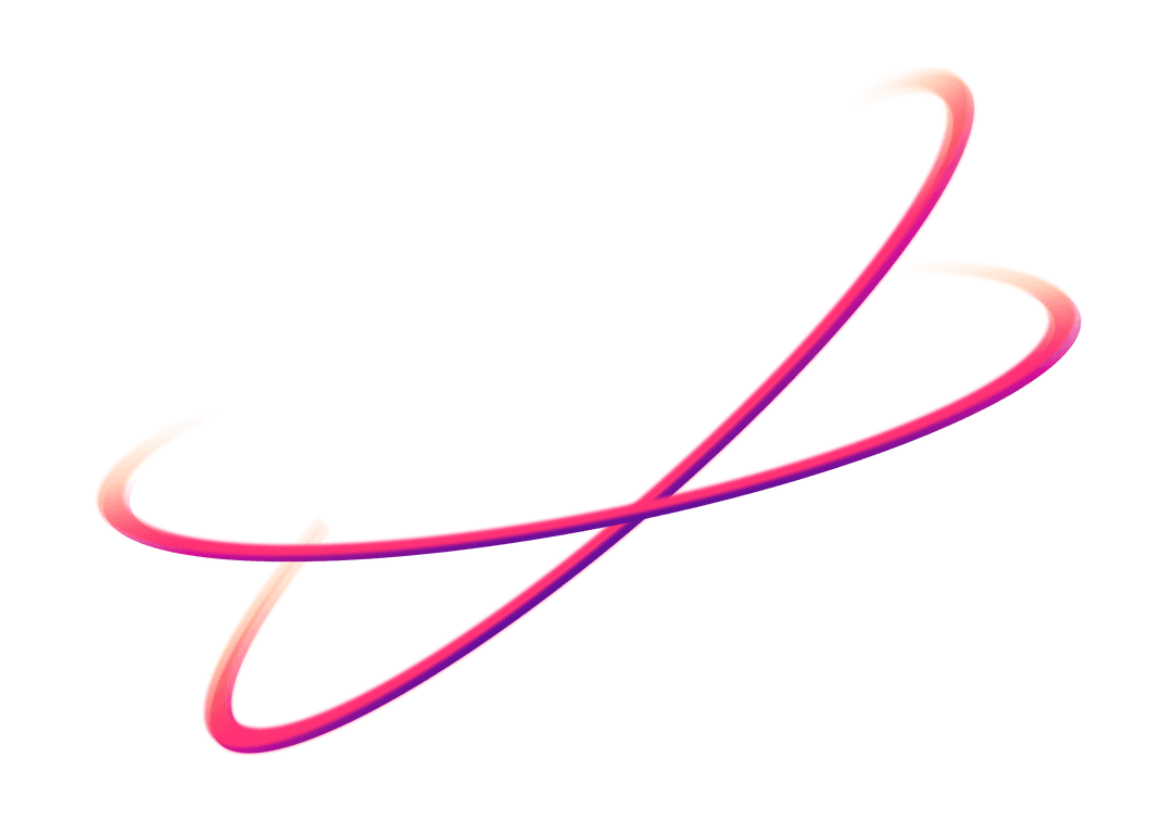 Vibrant 3D Neon Gradient Ribbon on Transparent Background