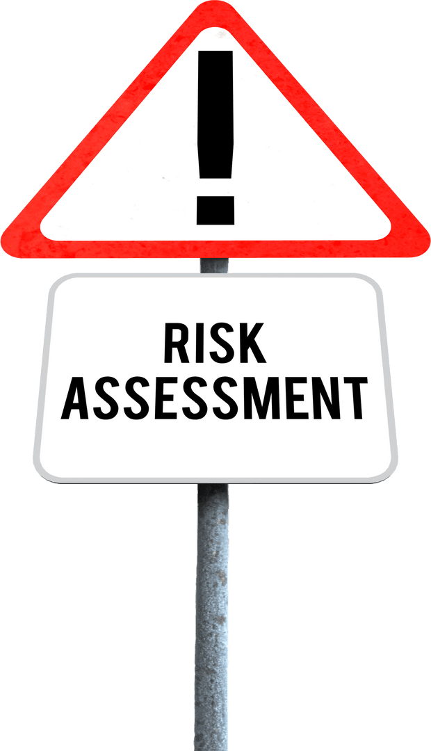 Transparent Risk Assessment Sign Warning Exclamation Mark