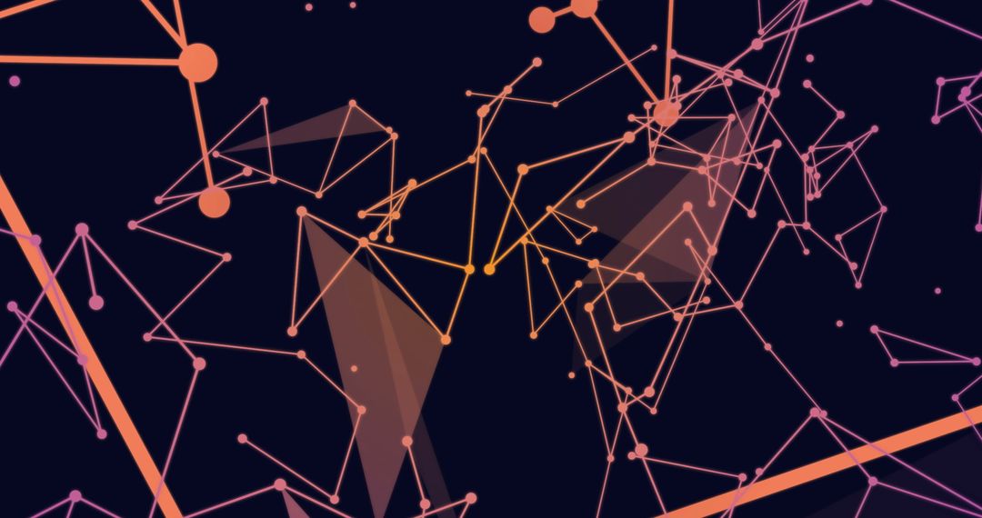 Dynamic Network of Geometric Connections on Dark Background