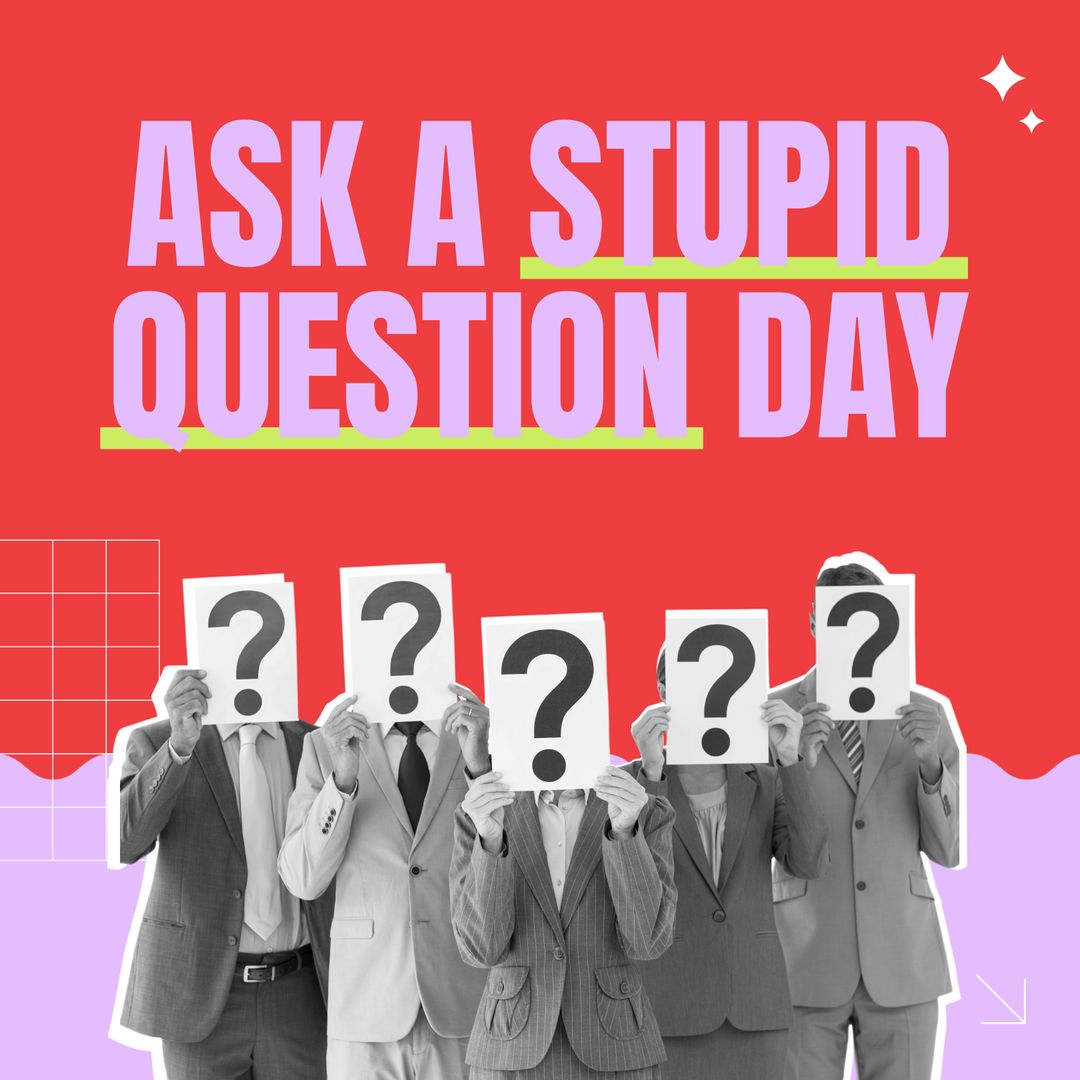 Ask a Stupid Question Day Concept with Question Marks - Download Free Stock Images Pikwizard.com