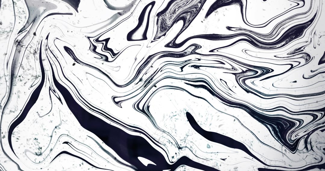 Abstract White and Black Marbled Waves Texture