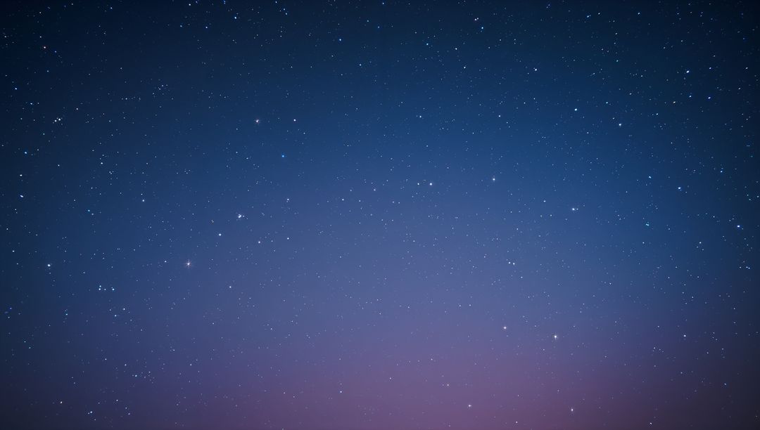 Twinkling Stars Stretching across Deep Blue Night Sky with Soft Twilight Gradient