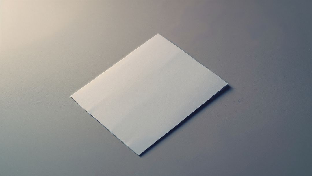 Minimalist Blank White Paper on Elegant Grey Backdrop